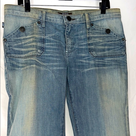 Rock & Republic Light Blue Flare Leg Jeans Size 32 - Picture 11 of 14